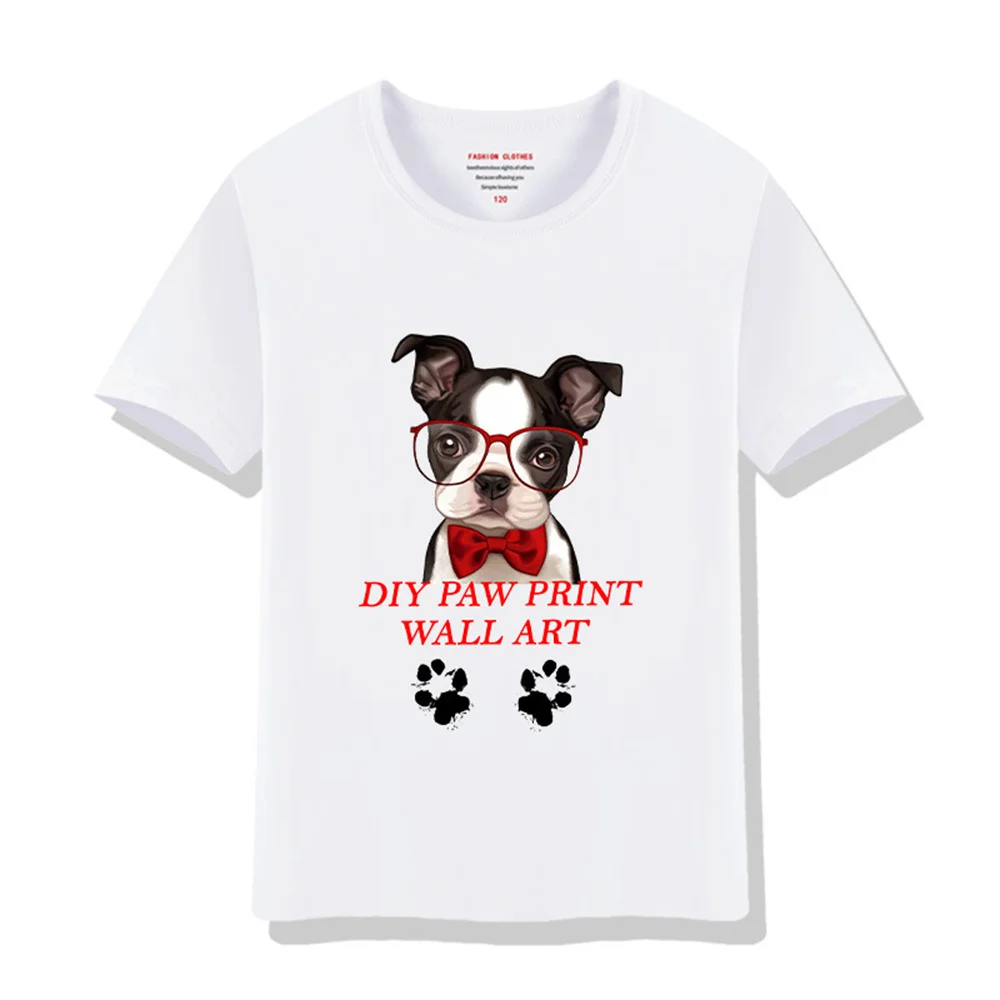 

Boys' and girls' T-shirts Summer fashion Printing dog children's short sleeve pure cotton blouse summer children's half sleeve T