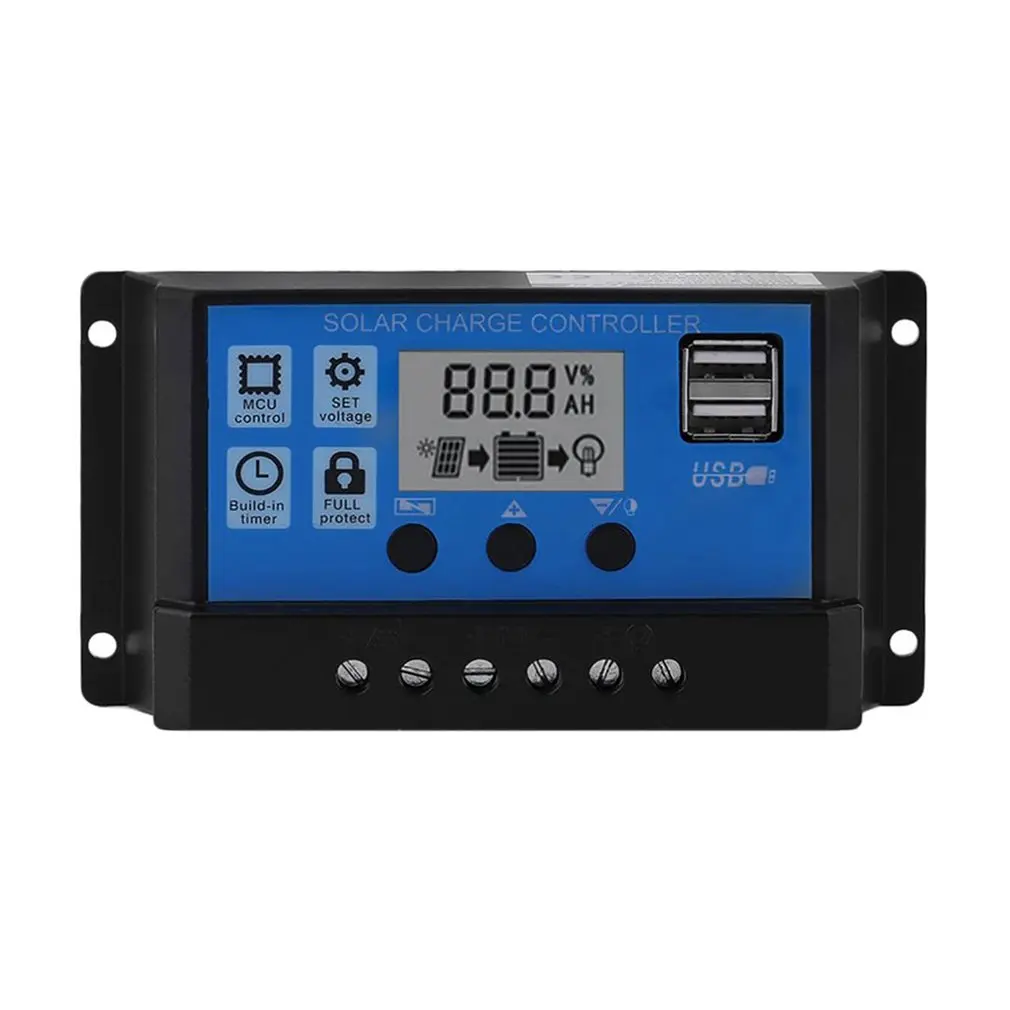 Регулятор заряда солнечной батареи, 12/24 в, 10 А Регулятор заряда солнечной батареи, 12/24 в, 10 А