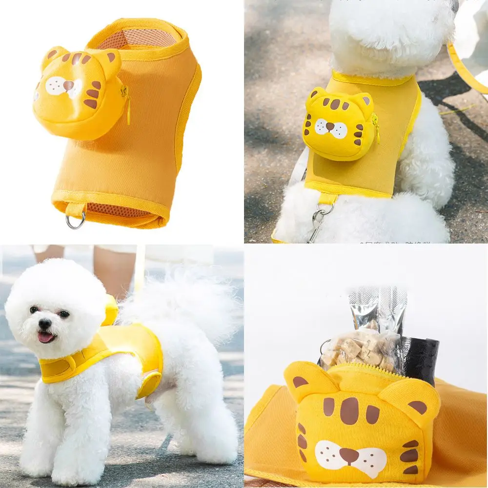 

Pet Supplies Mesh Fabric Chihuahua Pug Bulldog Cat Collar Dog Leash Pet Harness Puppy Vest