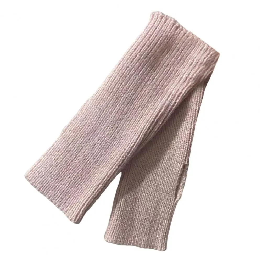 

1 Pair Trendy Women Gloves Super Soft Knitted Gloves Open Fingered Stretch Knitting Fingerless Gloves Keep Warm