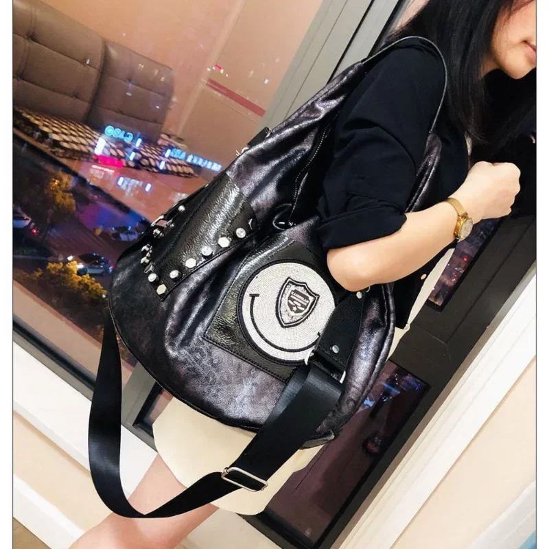 Большая вместительная сумка poplene femme новая женская через плечо с леопардовым