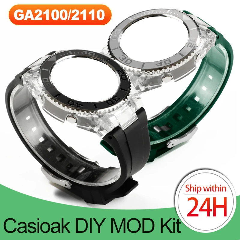 

GA2100 Casioak Modification Kit Case Bezel For Casio GA2110 Watch Strap Stainless Steel Cover WatchBand Metal Bezel DIY Mod Kit