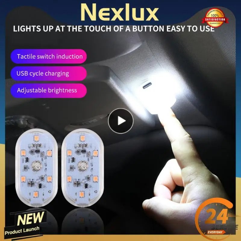

2~10PCS Touch Light 5v Universal Decorative Lamp Car Door Roof Light Car Accessories Car Interior Roof Reading Lamp Mini