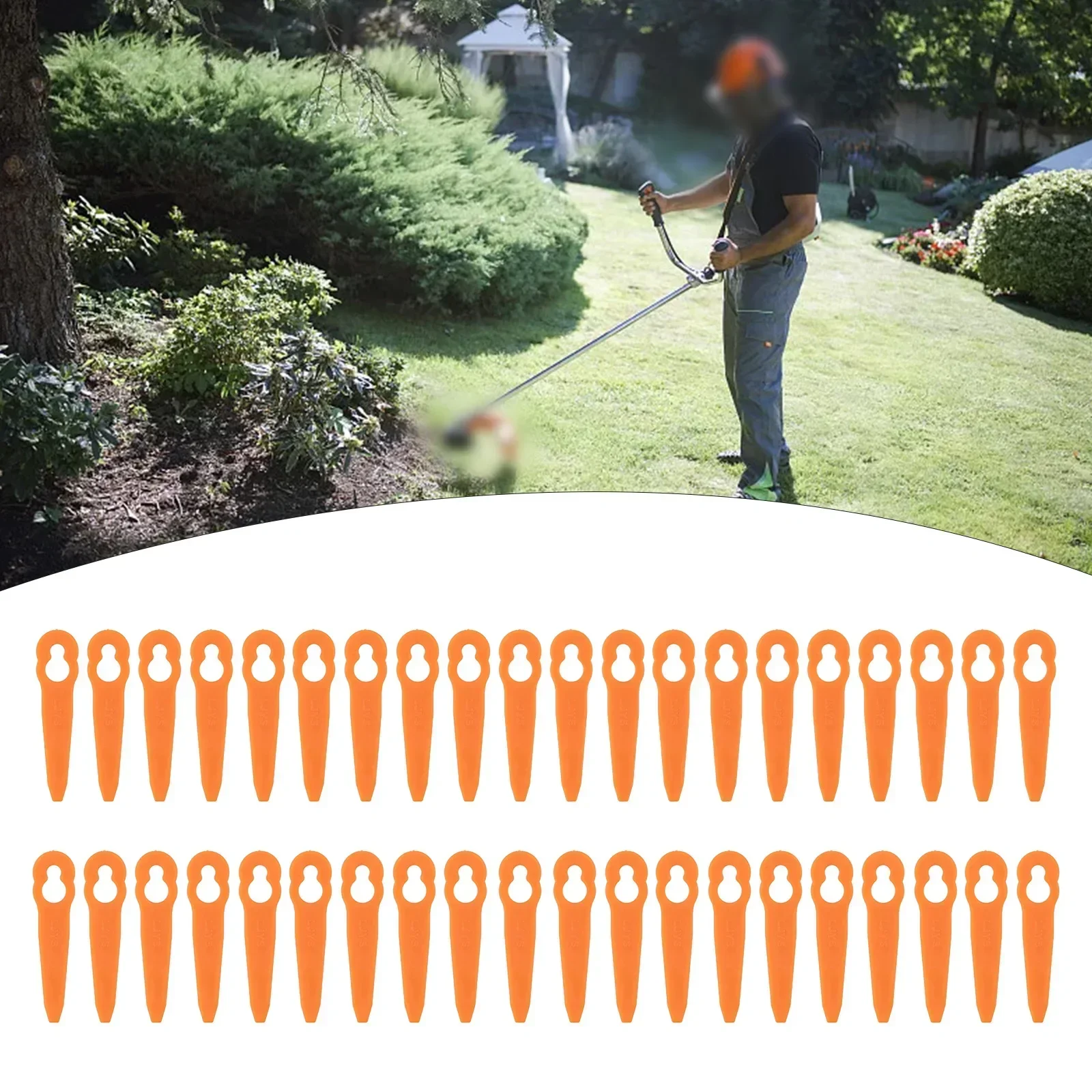 40 шт. 84 мм пластиковые лезвия для FSA 45 беспроводной триммер травы косилка