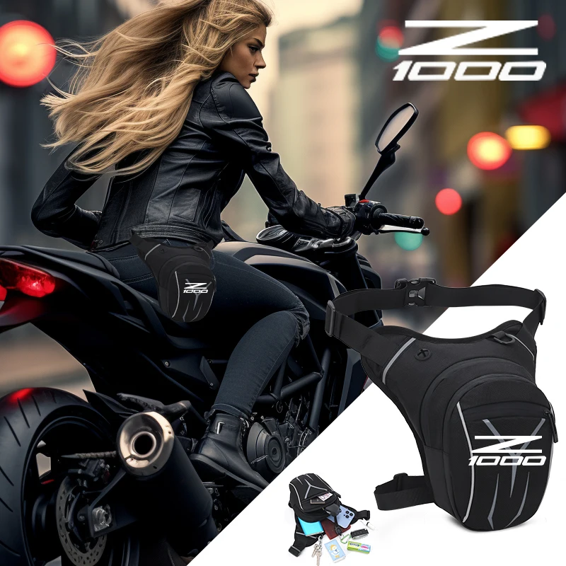 

For Kawasaki Z1000 Z1000SX Z1000/SX 2019 2020 2021 2022 Motorcycle Waterproof Drop Waist Leg Bag Thigh Belt Hip Bum Military