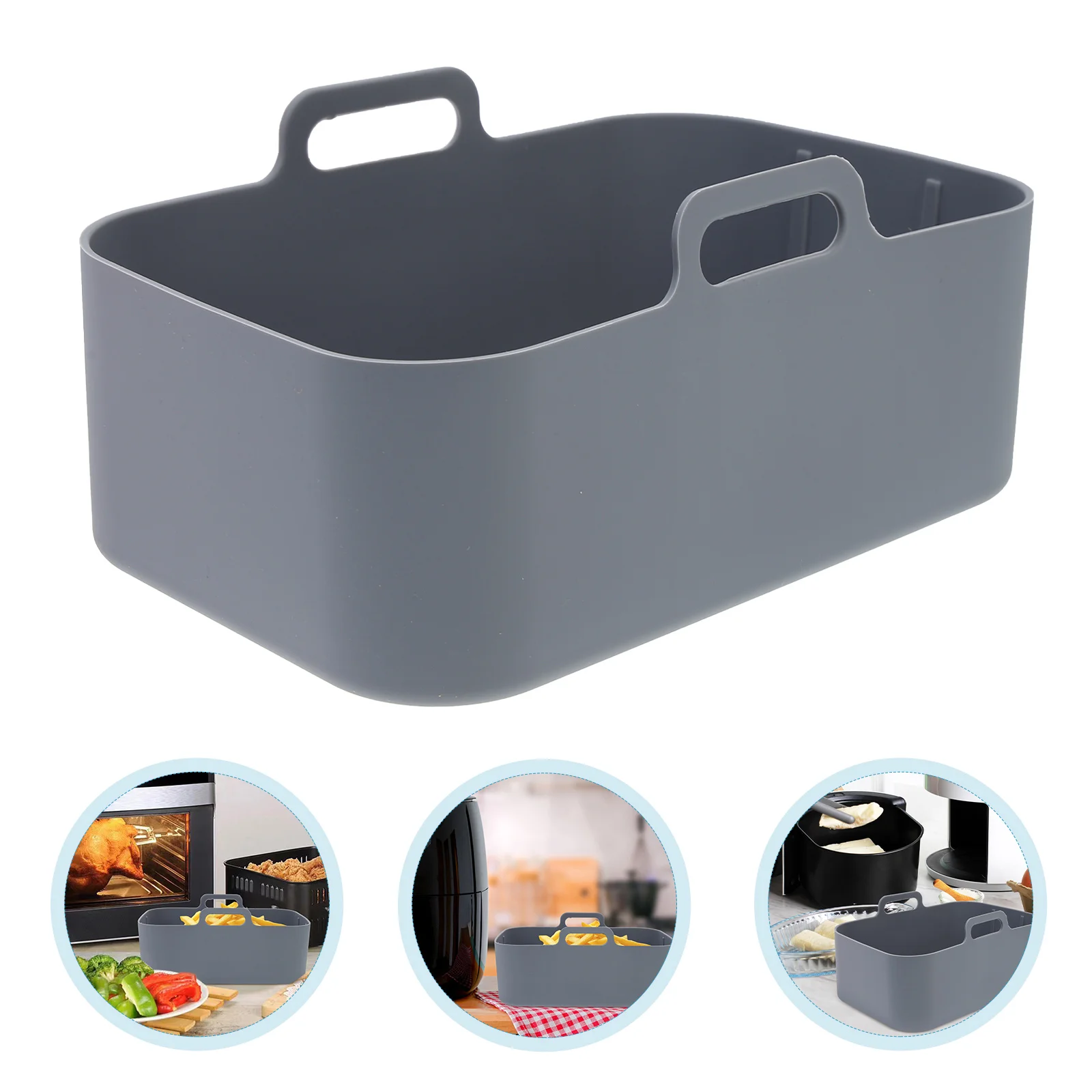 

Fryer Air Silicone Basket Liner Baking Non Stick Pan Reusable Pot Tray Liners Fry Airfryer Oven Insert Cake Accessories Bowl