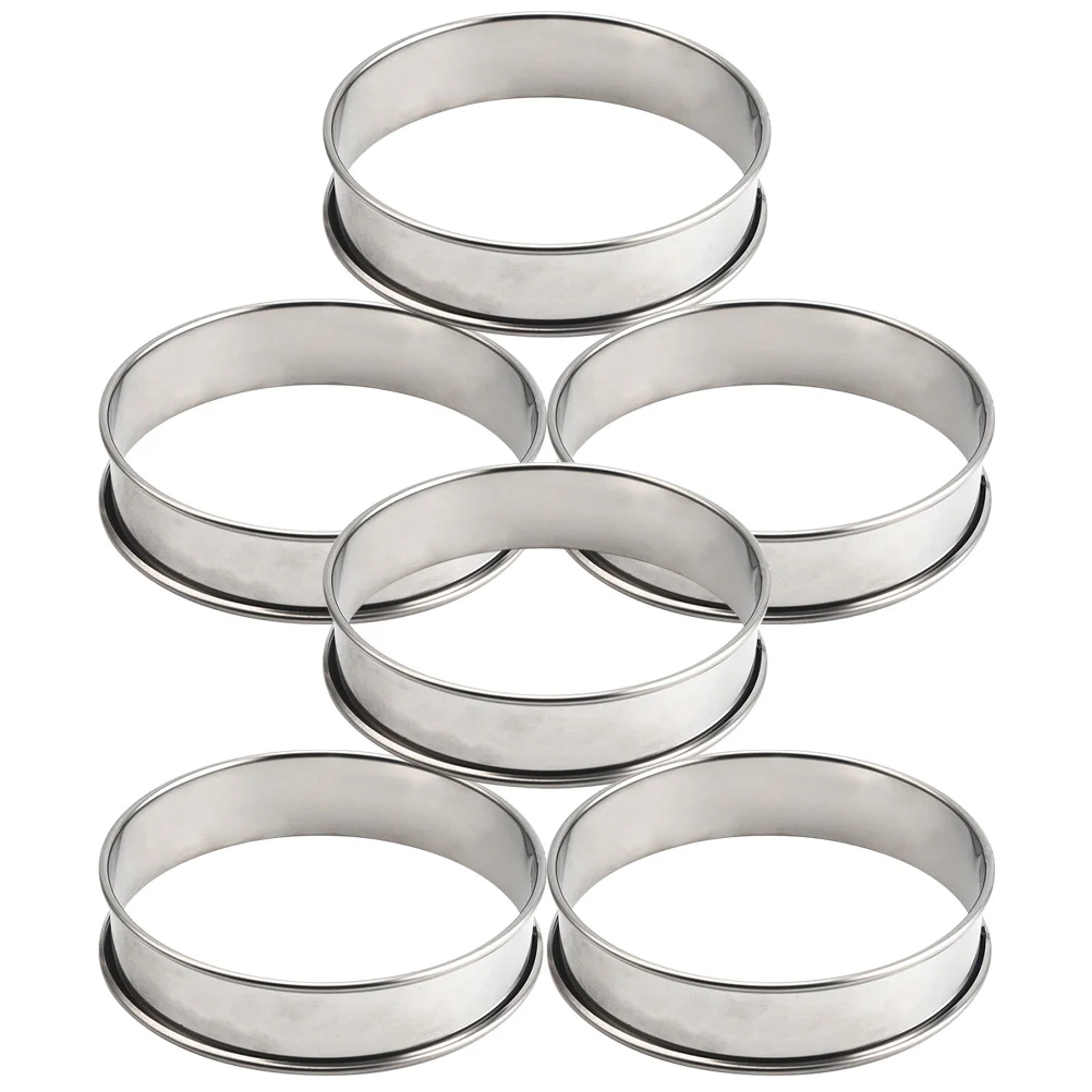 

Baking Cake Molds Cookie Ringmousse Rings Round Metalkitchen Pastry Stainless Steel Tool Muffin Dessert Tart Tools Pie Crust