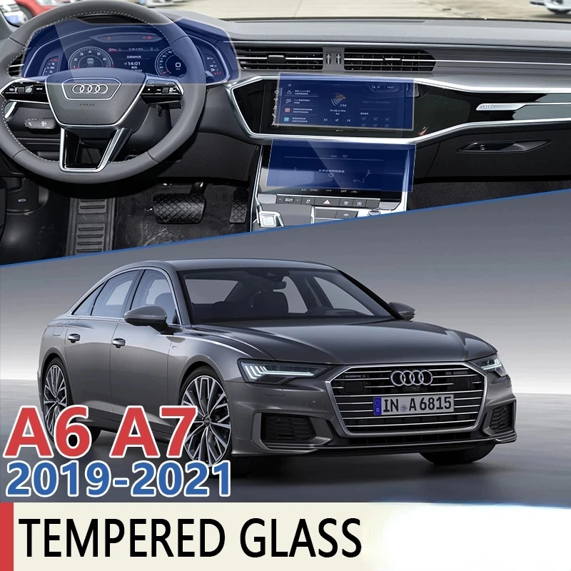 

Для Audi A6 C8 4K A7 4K8 2019 ~ 2021 автомобильный навигационный инструмент AC пленка GPS сенсорный Полный экран протектор Закаленное стекло аксессуары