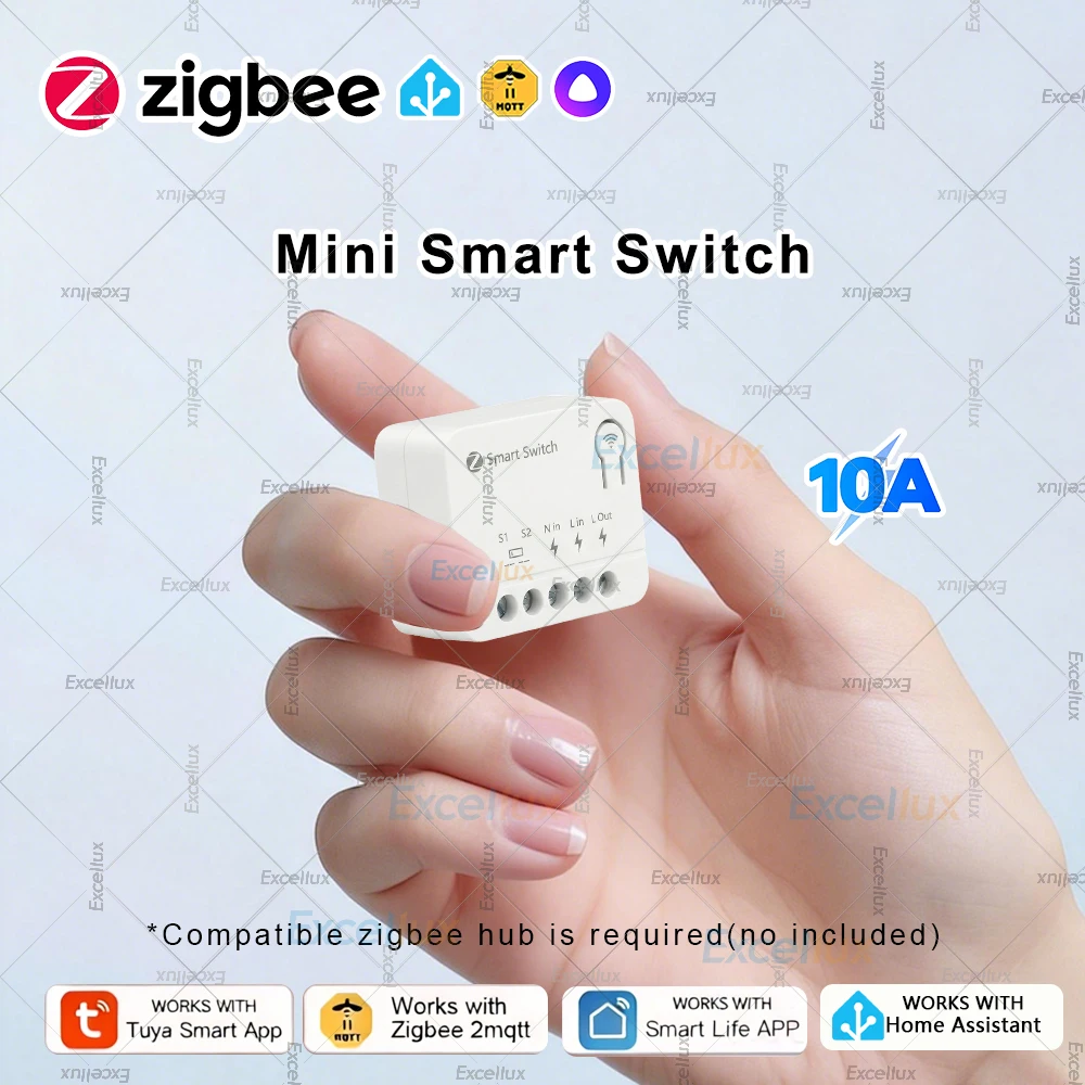 

ZigBee мини умный реле выключатель для освещения