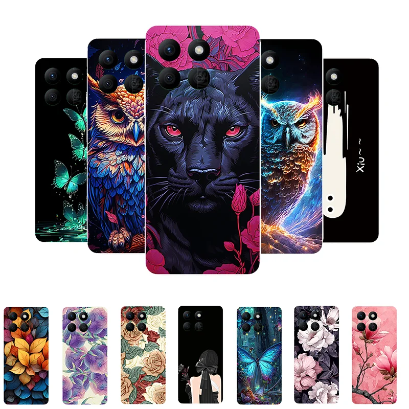 Чехол для Honor X8B телефона X8b Животные леопард панда Мягкая TPU силиконовая защитная