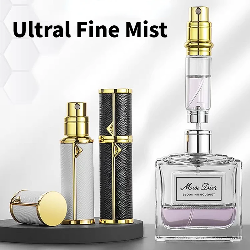 

5ml Leather Perfume Bottle Refillable Perfume Atomizer for Travel Spray Bottle with Ultral Fine Fragrance Container Freeshipping