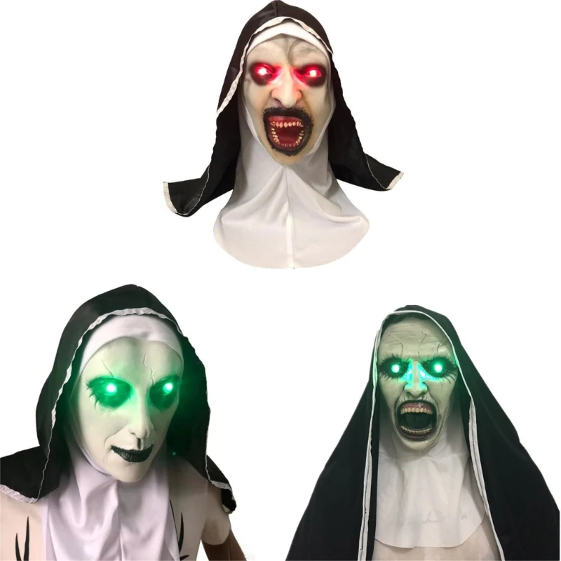 

Q1QC Scary Nun Mask Halloween Cosplay Costume Mask for Carnivals, Themed Party