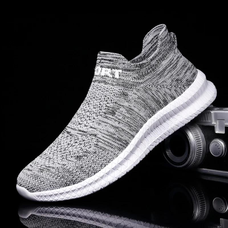 2022 Original Socks Shoes for Men Casual Sneakers Mesh Breathable Tennis Fashion Slip on Flats Men's Loafers Shoes Free Shipping