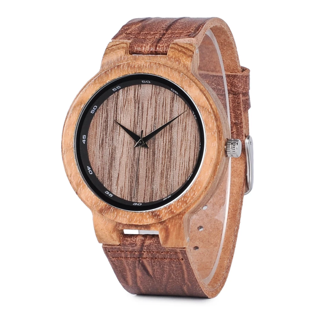 

BOBO BIRD V-D02 Octagon Wood Watches Women Top Luxury Brand Bamboo Dial Ladies Quartz Wristwatch with Leather Band in Gift Box