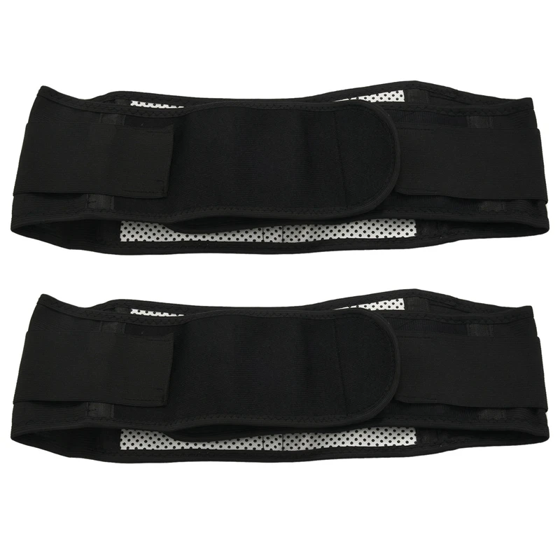 

2X Регулируемый турмалиновый самонагревающийся магнитный терапевтический поддерживающий пояс для спины, талии, поясничный бандаж, массажн...