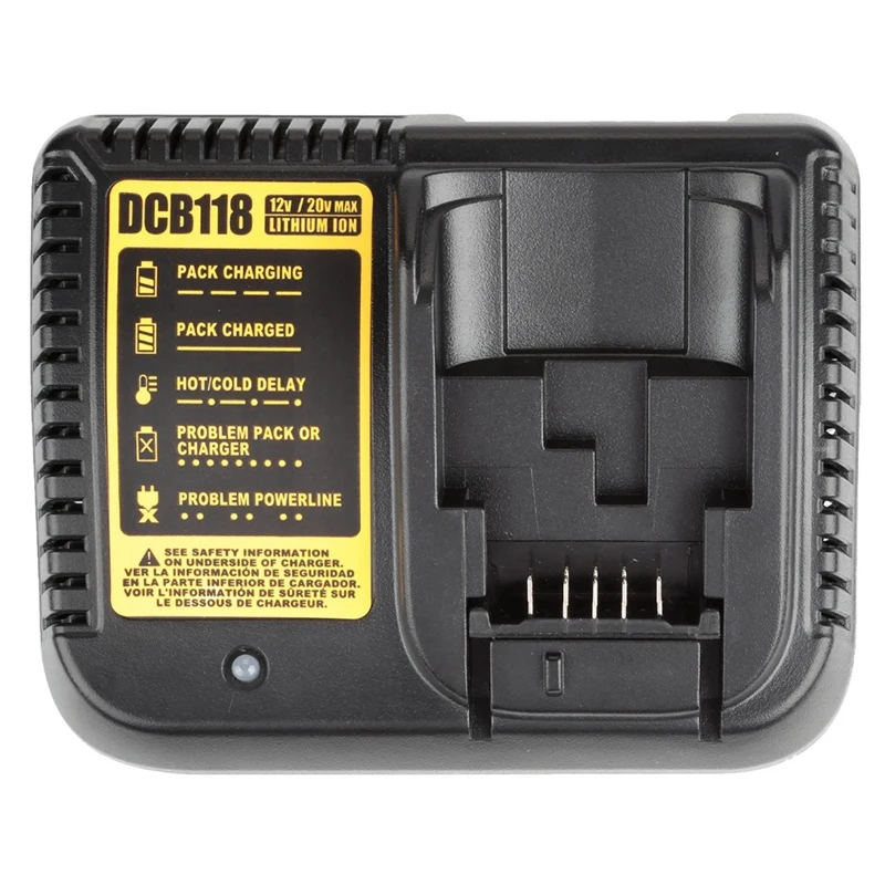 DCB118 Зарядное устройство для аккумулятора Dewalt 12 В 14 4 18 20 DCB200 DCB201 DCB203 DCB205 DCB206 DCB140 и