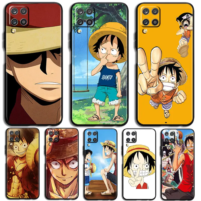 

Cartoon pirate king luffy Phone Case For Samsung Galaxy A10 A20 A30 A2 Core A40 A50 S E A60 A70S A70 A80 A90 Black luxury Back