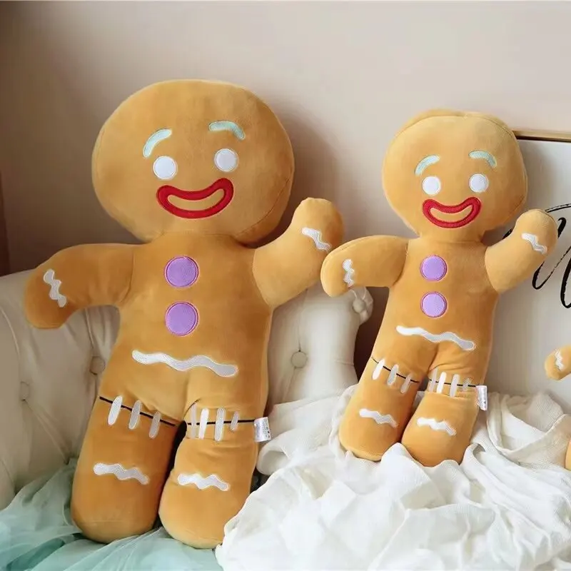 

30-50cm Cartoon Gingerbread Man Plush Toys Stuffed Cushion Pillow Stuffed Sofa Doll Biscuits Man Pillow for Kids