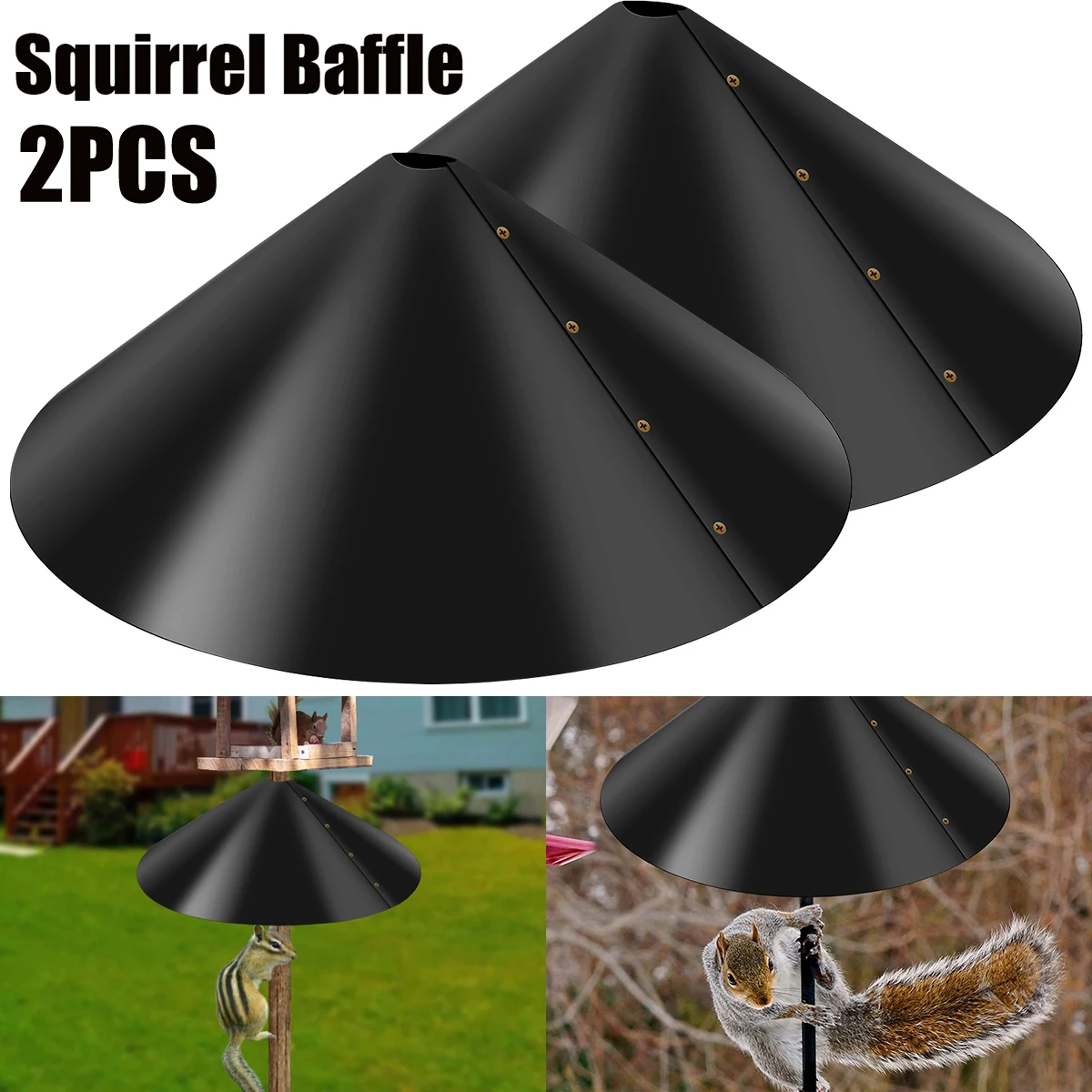 

2Pcs Squirrel Baffle Set 18inch Protective Bird House Guard Wrap Around Squirrel Guard Baffle Reusable Raccoon and Squirrel