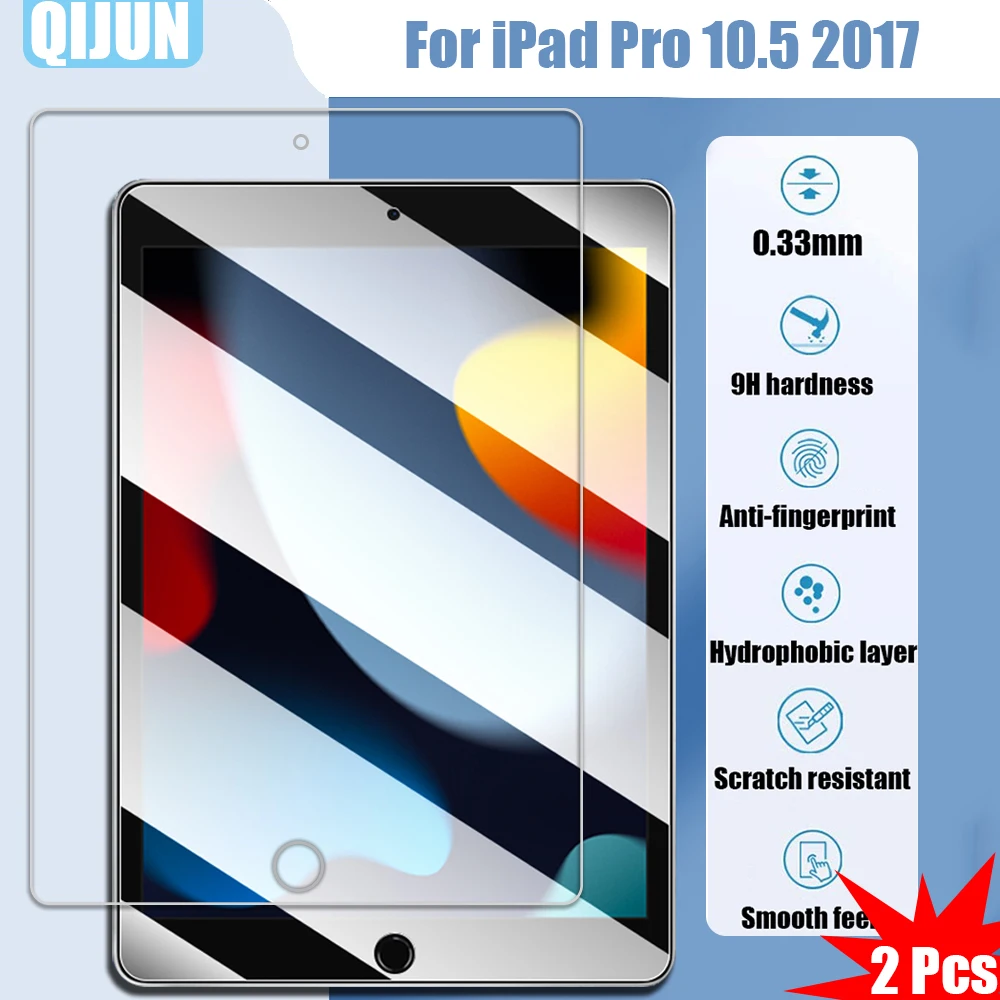

Tablet Tempered glass film For iPad Pro 10.5" 2017 pro10.5 Explosion proof and scratch resistant waterpro 2 Pcs for A1701 A1709