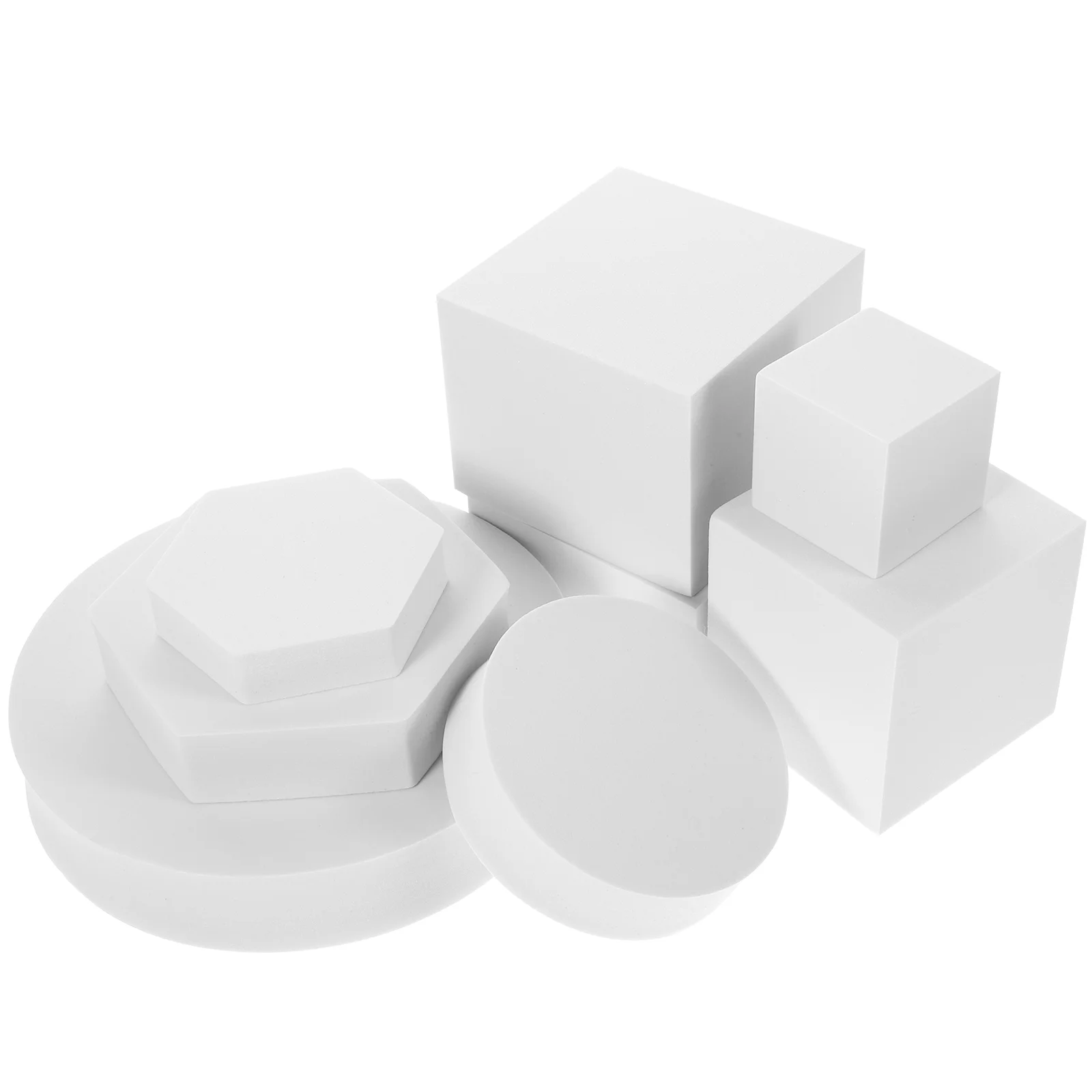 

8 Pcs Geometric Three-dimensional Ornaments Photo Props Makeups Lipstick Cosmetics Polymer Foam Photography Products Shooting