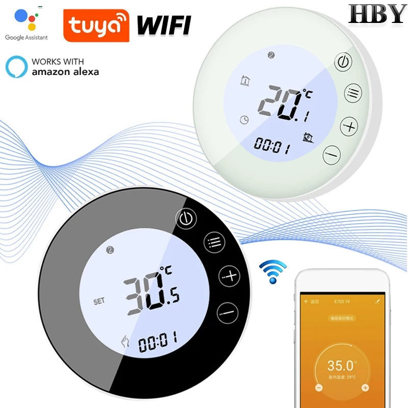 

Wifi Tuya Heating Thermostat Smart Home Floor Central Heating Water/Gas Boiler LED Dislpay Programmable Temperature Controller