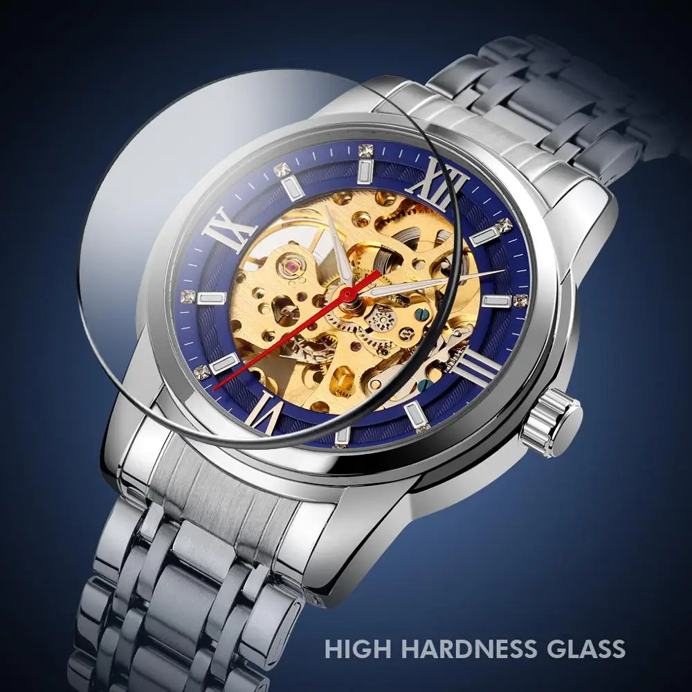 

SKMEI Luxury Brand Automatic Watch Men Hollow Mechanical WristWatches For Mens Fashion Stainless Steel Band Clock Reloj Hombre