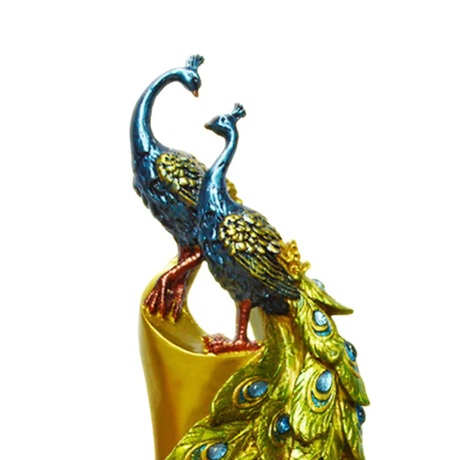 

Chic Resin Peacock Figurine Sculpture Ornament Office Decoration Artwork D