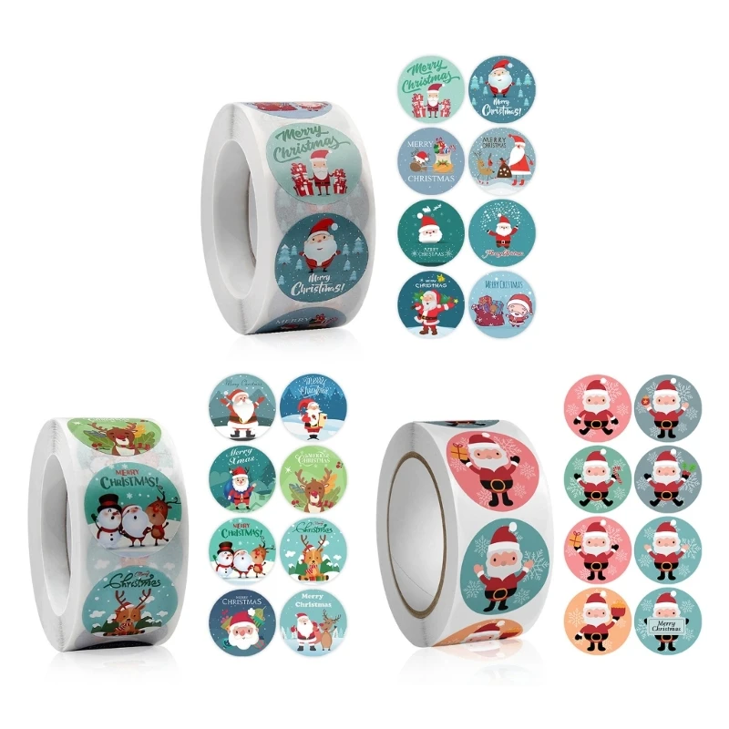 

Decorations Xmas Seal Practical Ornament Present Labels Merry Christmas Stickers Festival Sealing Envelope Gift Labels