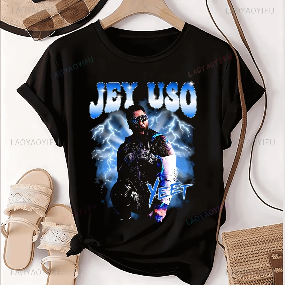 Футболка с принтом Jey Uso Wrestler топ Neutral Trend рубашка унисекс короткими рукавами в