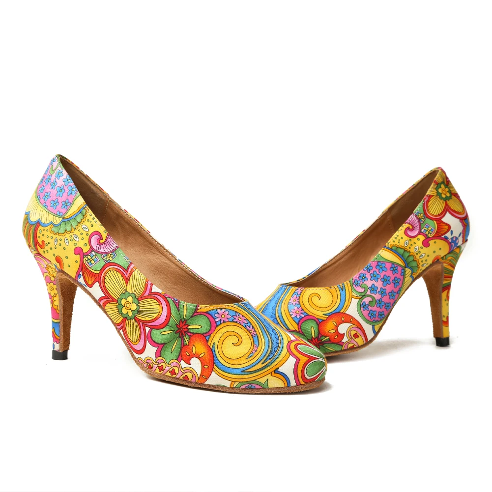 Dancing Shoes For Women Ballroom Latin Dance-Shoes Girls Ladies Modern Tango Dancing Shoes Folk-Custom Salsa Sandals