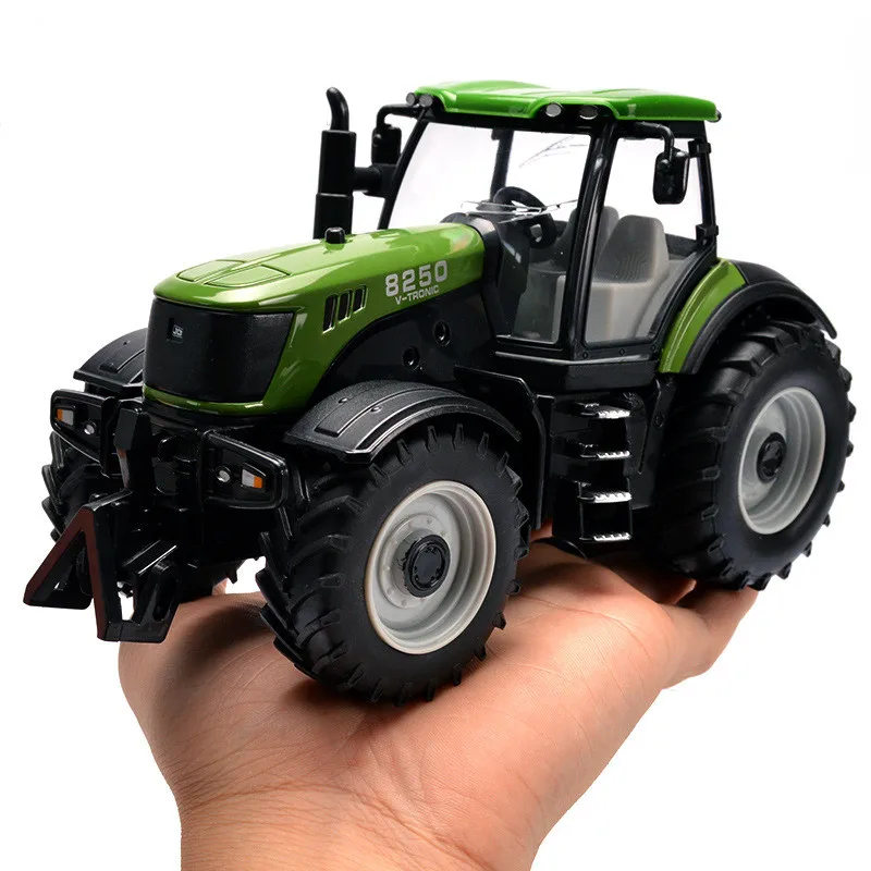 

High Quality 1:30 Tractor Die Cast Alloy Model Simulated Metal Sound and Sliding Engineering Toy Model Free Shipping