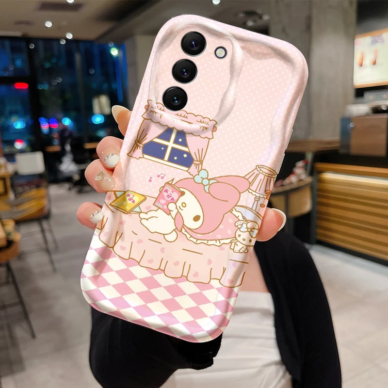 Милый чехол My Melody для S21 S23 S24 Ultra Plus FE A55 A35 A25 A05S A54 A53 A52 A33 A32