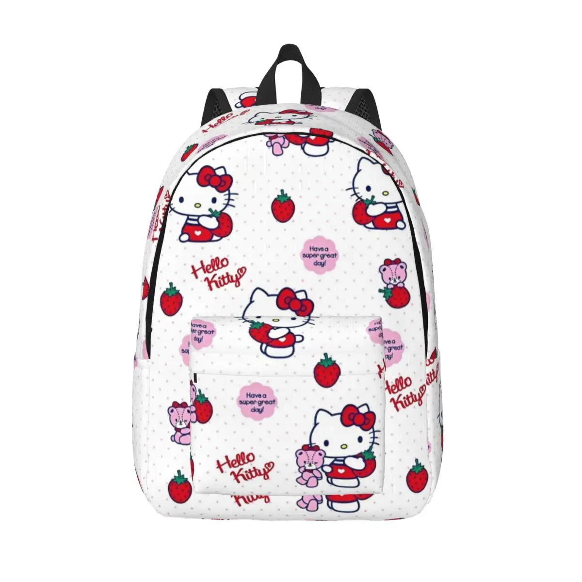 Милый подростковый рюкзак Hello Kitty с героями мультфильмов легкий студенческий для