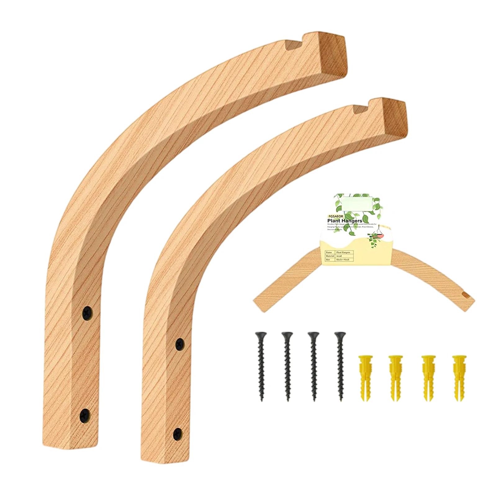 

Indoor Plant Hanger Wooden Wall Mounted Basket Hooks Wall Plant Holder For Indoor Flower Baskets Pot Wind Chime Lanterns Planter