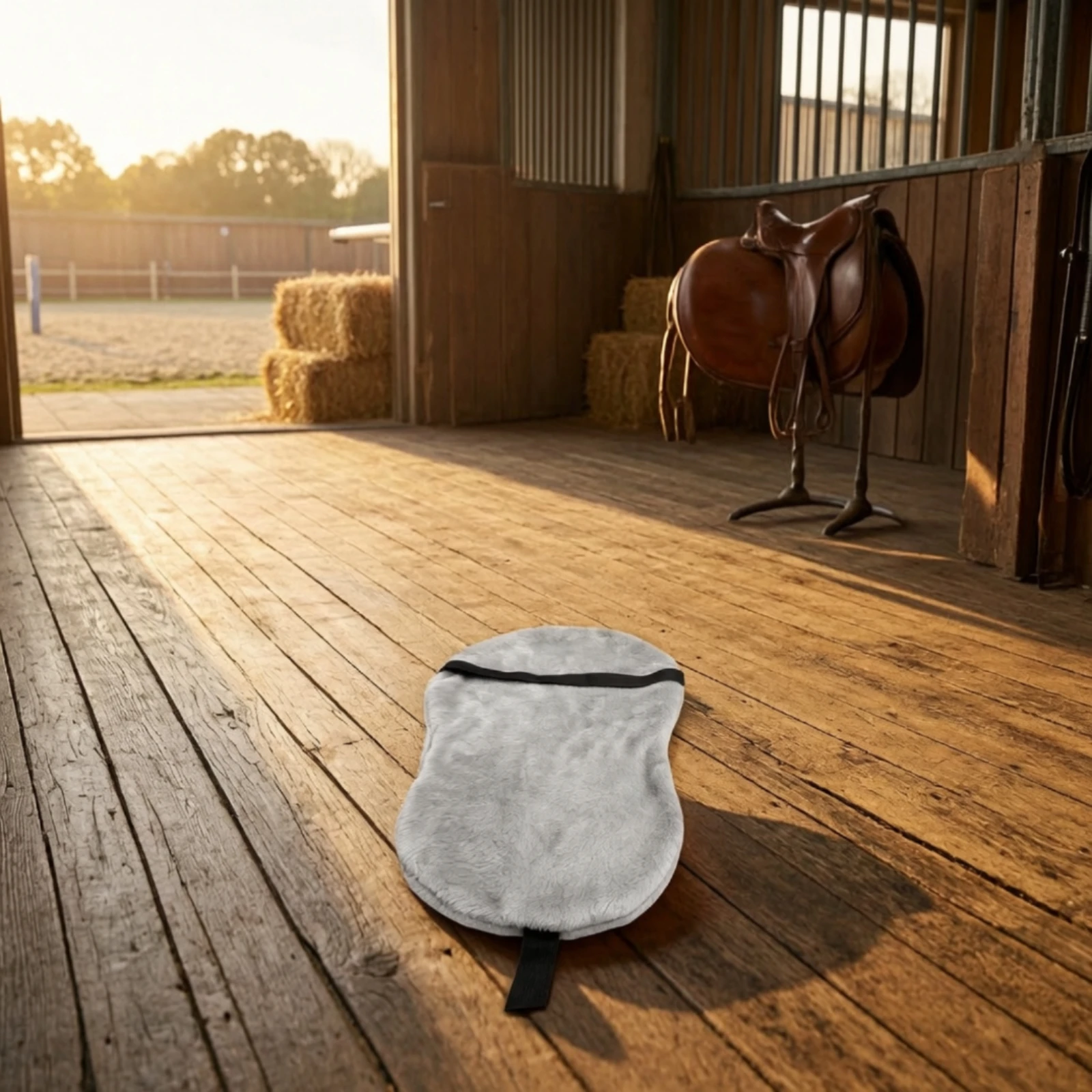 Фото Флисовая подкладка для седла Western Saddle Pad: легкая, с амортизацией, для всадников, для верховой езды и прогулок. №1