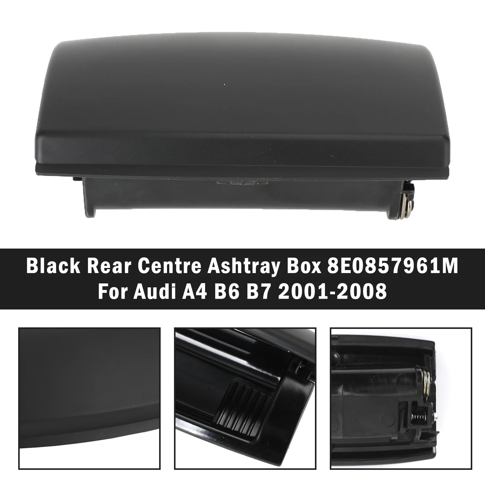 

Пепельница задняя Topteng 8E0857961M для Audi A4 B6 B7 2001-2008, Черная