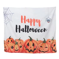 horror backdrop scary pumpkin banner background cloth party decoration