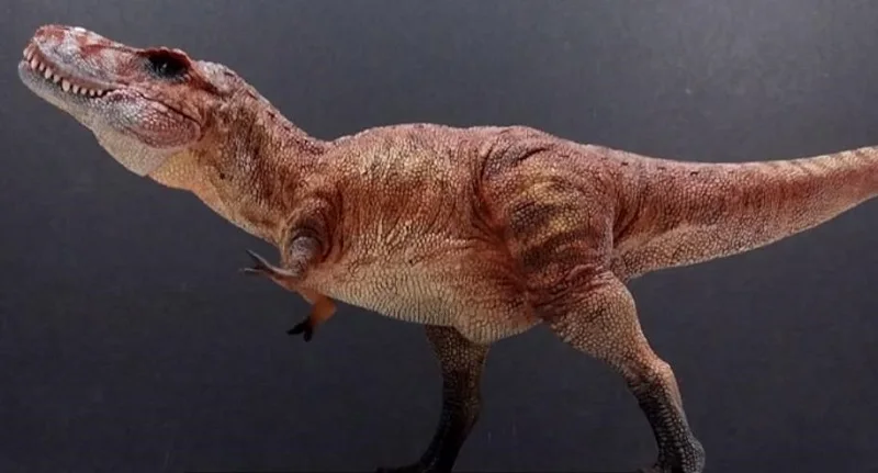 

1:35 HAOLONGGOOD Tyrannosaurus Rex Model Dinosaur Prehistoric Animal Figure Movable Jaw Brown Color Without Base No box