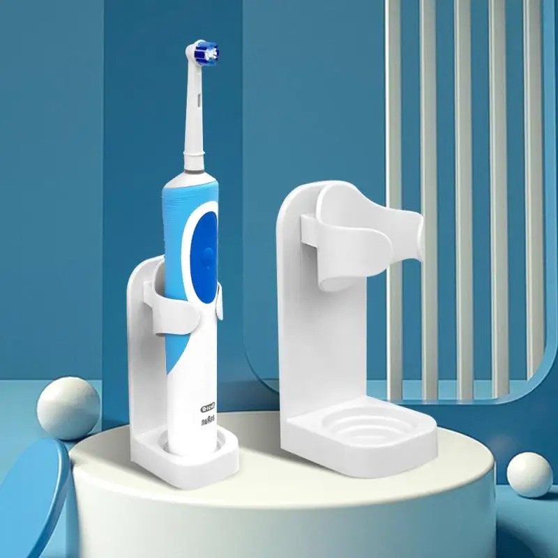 

Convenient Non-marking Electric Toothbrush Holder Punch-free Self-adhesive Toothbrush Holder Wall-mounted Organizer Storage Rack