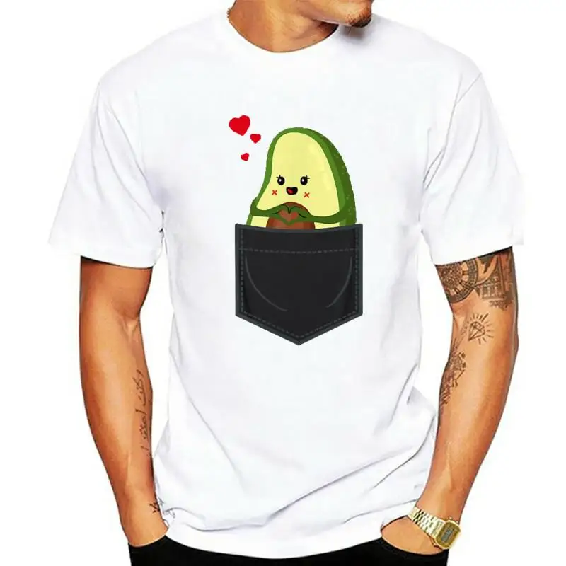 Футболка с авокадо в нагрудном кармане-милая Забавная детская футболка карманом