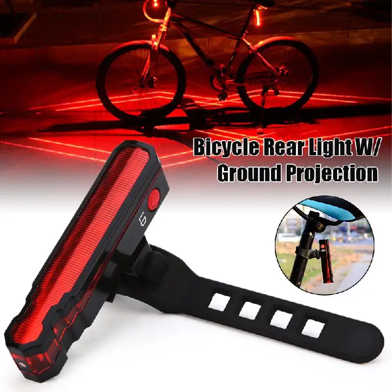 

USB Rechargeable Waterproof Mountain Bike Lamp Warning Cycling Taillight Bike LED Headlight Tail Light Night Cycling Taillight