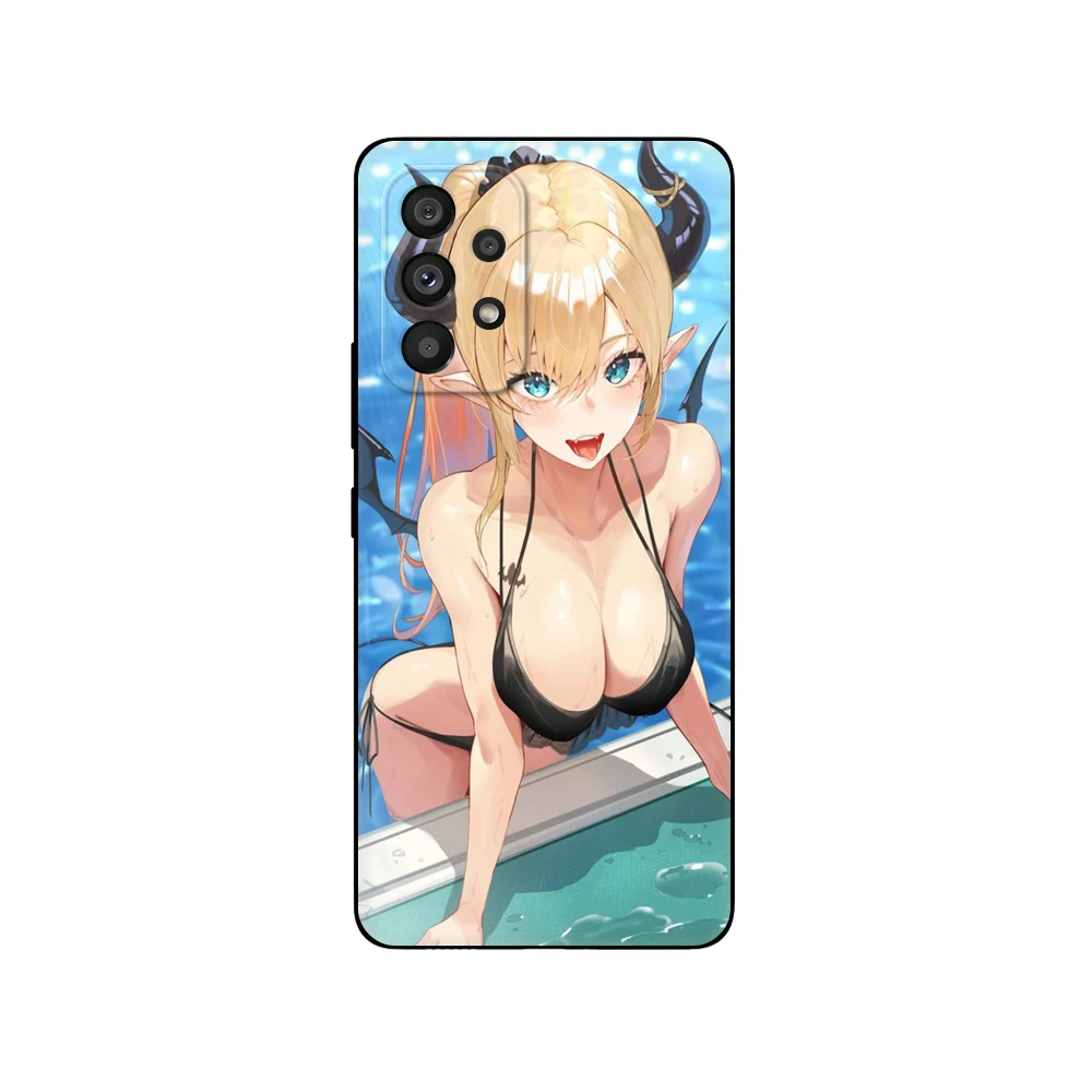 Черный чехол из ТПУ Летняя Сексуальная аниме девушка для Samsung Galaxy A03 SM-A035 Core A03S A13 A23