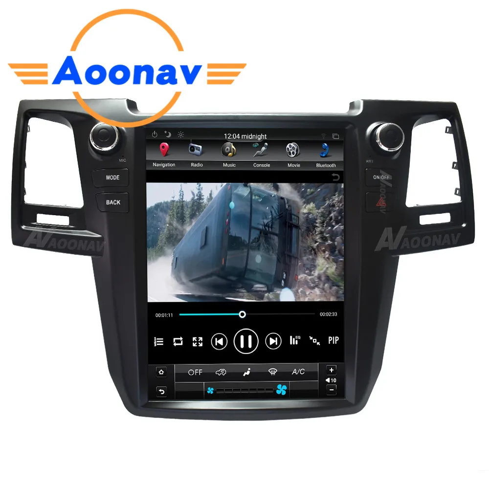 

For TOYOTA Fortuner 2016-2019 Car autoradio multimedia GPS video audio player Tesla style vertical touch screen head unit