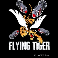 funny cool tiger flying novelty graphic heat transfer thermal stickers for tees cool animal designs diy patches