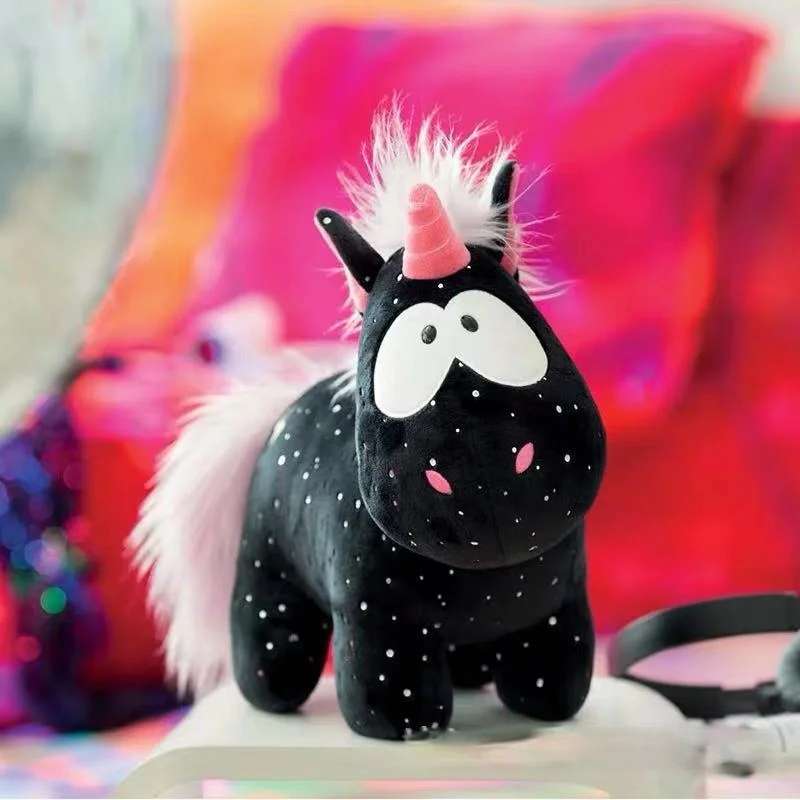 

22CM Angel Black Unicorn Plush Animal Toy Sleeping Pillow Cute Dream Unicorn Acompany Briquedo Doll
