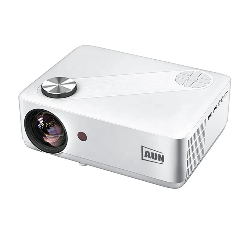 

AKEY8S-Android 9, AUN Full HD Projector Video Projector 4K Decode Home Theater TV Beamer Beam LED Projector for Home Cinema