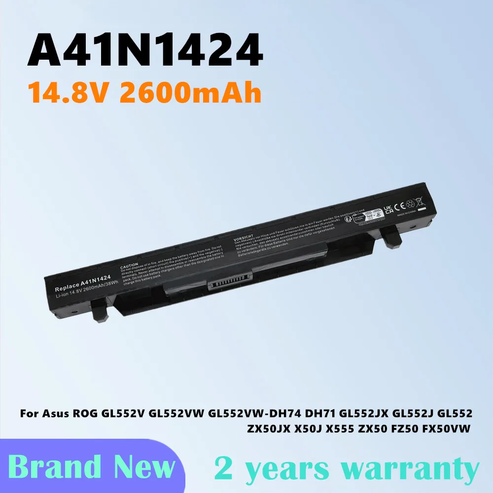Фото Аккумулятор для ноутбука A41N1424 для ASUS Rog GL552 GL552V GL552J ZX50 ZX50J ZX50JX ZX50V FX-PRO FX71PRO FX-PLUS FX-PLUS A4INI424 №1