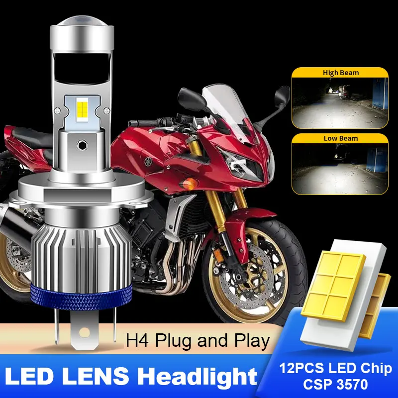 

1PCS CANbus For Yamaha YZF600R 1995-2007 YZF750R SRX700 FJ1200 H4 HS1 9003 Motorcycle LED lens Headlight Hi/Lo Beam Bulb 6800LM