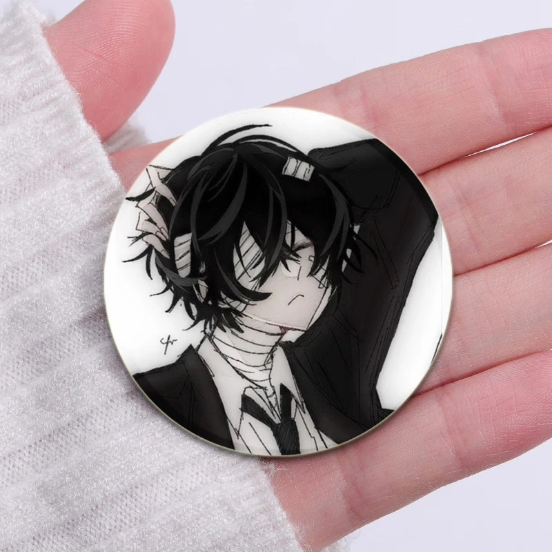 Фото Персонаж аниме Osamu Dazai/Akiko Yosano/Atsushi Nakajima/Kyouka Izumi, жестяной значок, брошь на заказ для украшения одежды №3